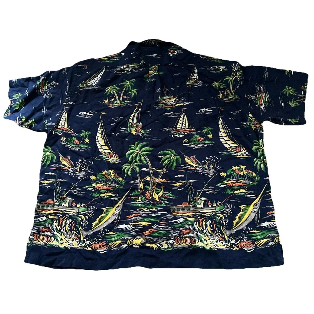 VtG Polo Ralph Lauren Caldwell Men’s XXL Hawaiian Fishing Camp Button Down Shirt